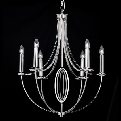 Polished Nickel 6 Light Ceiling Fitting Polished Nickel 6 Light Ceiling Fitting