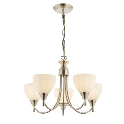 Satin Chrome 5 Light Fitting Satin Chrome 5 Light Fitting