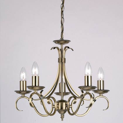 Antique Fitting with 5 Candles Antique Fitting with 5 Candles