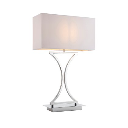 Chrome Table Lamp With White Shade Chrome Table Lamp With White Shade