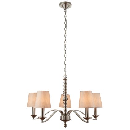 5 Light Fitting in Satin Nickel 5 Light Fitting in Satin Nickel