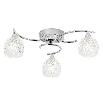 Chrome 3 Light Semi Flush Chrome 3 Light Semi Flush