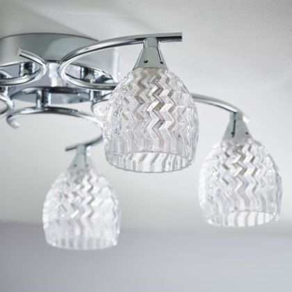 Chrome 5 Light Ceiling Fitting Chrome 5 Light Ceiling Fitting