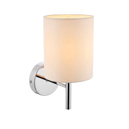 Chrome Wall Bracket with Ivory Shade Chrome Wall Bracket with Ivory Shade