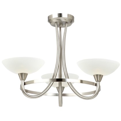 Satin Chrome 3 Light Fitting Satin Chrome 3 Light Fitting