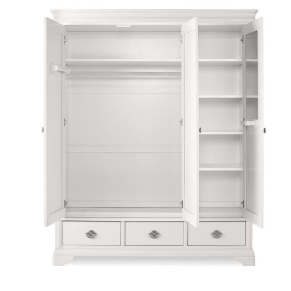 Cookes Collection Chateau Blanc Triple Wardrobe Cookes Collection Chateau Blanc Triple Wardrobe