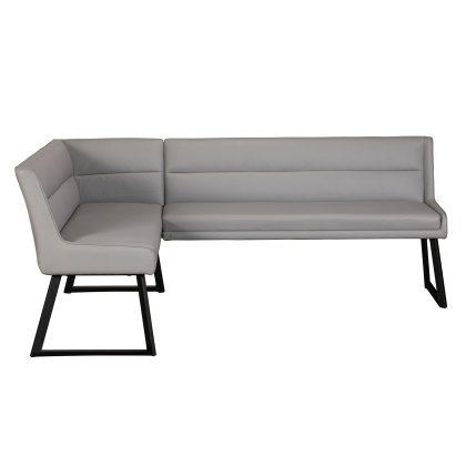 Cookes Collection Light Grey Lacie Corner Bench Left Cookes Collection Light Grey Lacie Corner Bench Left