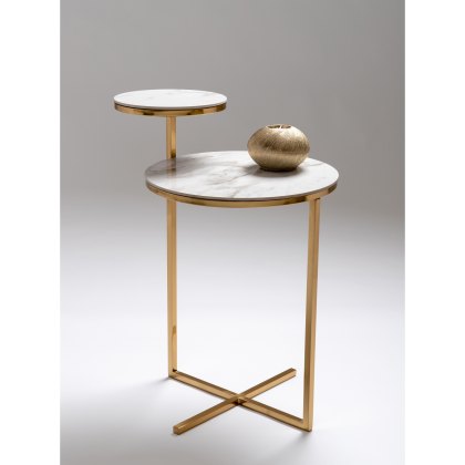 Cruz Brushed Brass Side Table Cruz Brushed Brass Side Table