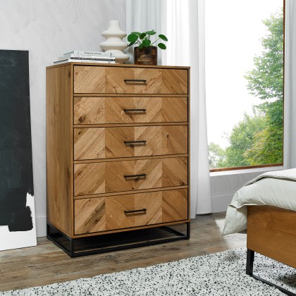 Cookes Collection Rotterdam 5 Drawer Tall Chest Cookes Collection Rotterdam 5 Drawer Tall Chest