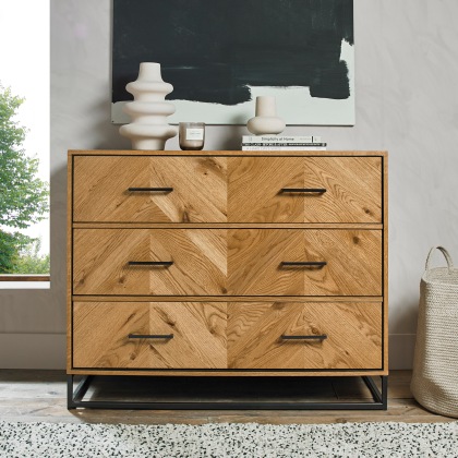 Cookes Collection Rotterdam 3 Drawer Wide Chest Cookes Collection Rotterdam 3 Drawer Wide Chest