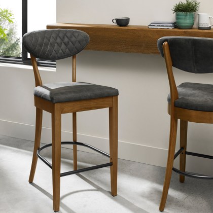 Cookes Collection Martha Barstool - Dark Grey Cookes Collection Martha Barstool - Dark Grey