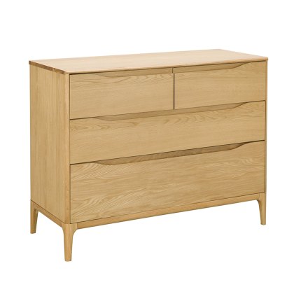 Ercol Rimini 4 Drawer Low Wide Chest Ercol Rimini 4 Drawer Low Wide Chest