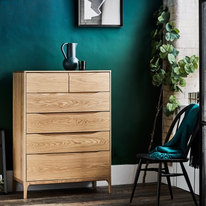 Ercol Rimini 6 Drawer Tall Wide Chest Ercol Rimini 6 Drawer Tall Wide Chest