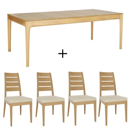 Ercol Romana Extending Dining Table & 4 Chairs Ercol Romana Extending Dining Table & 4 Chairs