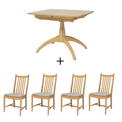 Ercol Windsor Small Extending Table & 4 Chairs Ercol Windsor Small Extending Table & 4 Chairs