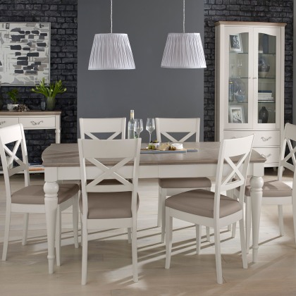 Cookes Collection Geneva Large Dining Table & 6 X Back Chairs Cookes Collection Geneva Large Dining Table & 6 X Back Chairs