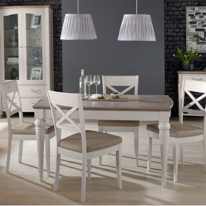 Cookes Collection Geneva Large Dining Table & 4 X Back Chairs Cookes Collection Geneva Large Dining Table & 4 X Back Chairs