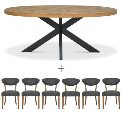 Cookes Collection Saturn Dining Table & 6 Chairs Cookes Collection Saturn Dining Table & 6 Chairs