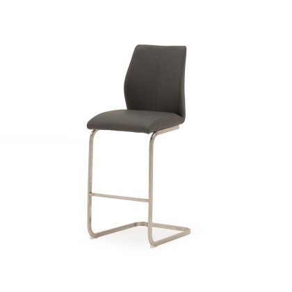 Alessi Bar Stool Brushed Steel Grey Alessi Bar Stool Brushed Steel Grey