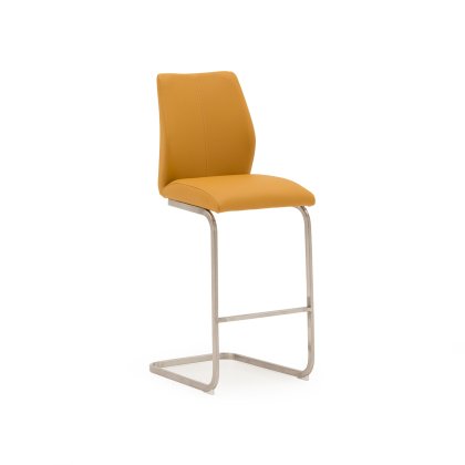 Alessi Bar Stool Brushed Steel Pumpkin Alessi Bar Stool Brushed Steel Pumpkin