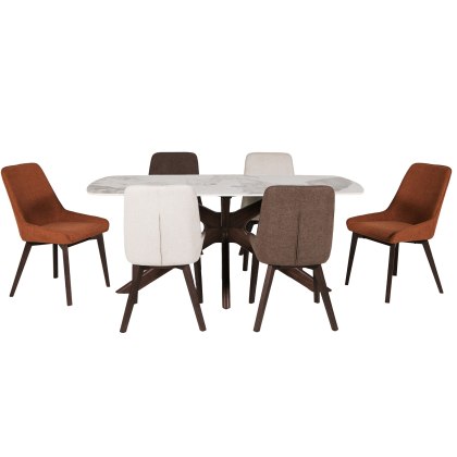 Amelia Dining Table & 6 Aiden Chairs Amelia Dining Table & 6 Aiden Chairs