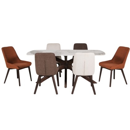 Amelia Dining Table & 6 Aiden Chairs Amelia Dining Table & 6 Aiden Chairs