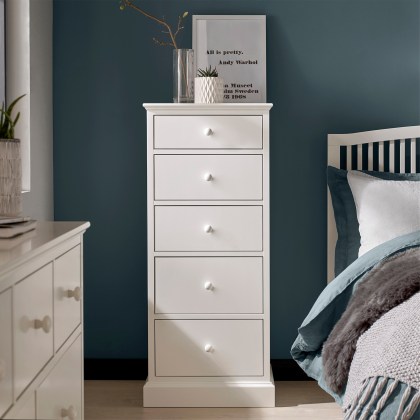 Ashley White 5 Drawer Tall Chest Ashley White 5 Drawer Tall Chest