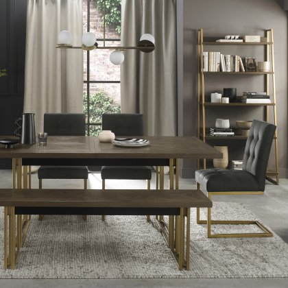 Iris Fumed 6-8 Extending Table, 4 Chairs & Bench Iris Fumed 6-8 Extending Table, 4 Chairs & Bench