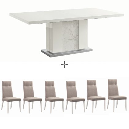Alf Italia Canova Large Table & 6 Chairs Alf Italia Canova Large Table & 6 Chairs