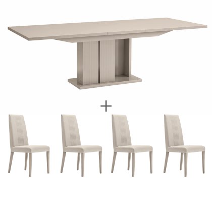 Alf Italia Claire Medium Table & 4 Chairs Alf Italia Claire Medium Table & 4 Chairs