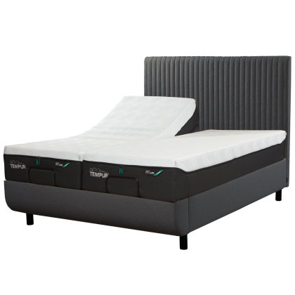 Tempur Arc Disc Adjustable Bed with Vertical Headboard – Dark Stone Tempur Arc Disc Adjustable Bed with Vertical Headboard – Dark Stone