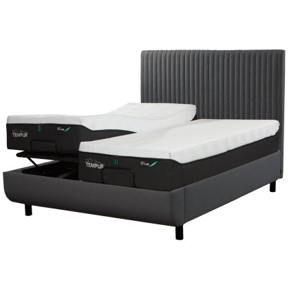 Tempur Arc Disc Adjustable Bed with Vertical Headboard – Dark Stone Tempur Arc Disc Adjustable Bed with Vertical Headboard – Dark Stone