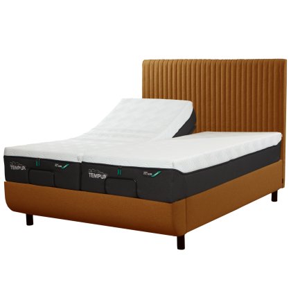 Tempur Arc Disc Adjustable Bed with Vertical Headboard – Gold Tempur Arc Disc Adjustable Bed with Vertical Headboard – Gold