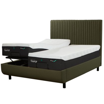 Tempur Arc Disc Adjustable Bed with Vertical Headboard – Dark Green Tempur Arc Disc Adjustable Bed with Vertical Headboard – Dark Green