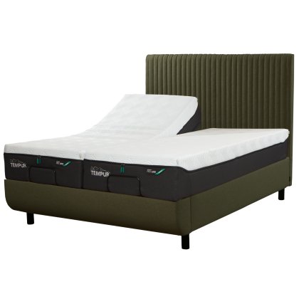 Tempur Arc Disc Adjustable Bed with Vertical Headboard – Dark Green Tempur Arc Disc Adjustable Bed with Vertical Headboard – Dark Green
