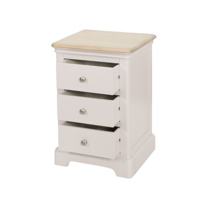 Linhay 3 Drawer Bedside - Grey Mist Linhay 3 Drawer Bedside - Grey Mist