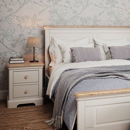 Linhay 2 Drawer Bedside - Grey Mist Linhay 2 Drawer Bedside - Grey Mist