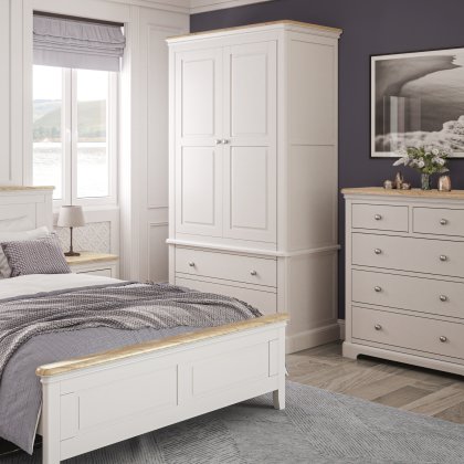 Linhay 2 Drawer Double Wardrobe - Grey Mist Linhay 2 Drawer Double Wardrobe - Grey Mist