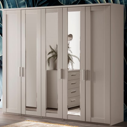 Wiemann Cambridge 5 Door Mirrored Wardrobe Wiemann Cambridge 5 Door Mirrored Wardrobe