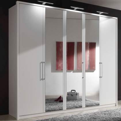 Wiemann Berlin 5 Door Mirrored Wardrobe Wiemann Berlin 5 Door Mirrored Wardrobe