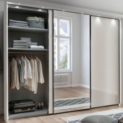 Wiemann Monaco 3000 3 Door Mirrored Sliding Wardrobe Wiemann Monaco 3000 3 Door Mirrored Sliding Wardrobe