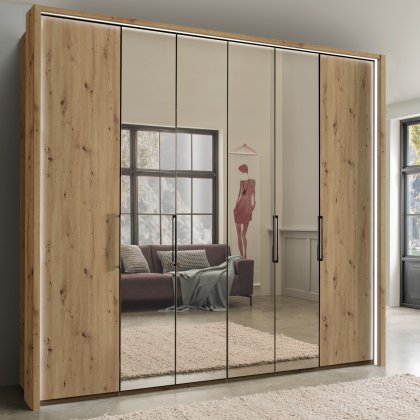 Wiemann Monaco 1000 6 Door Mirrored Wardrobe Wiemann Monaco 1000 6 Door Mirrored Wardrobe