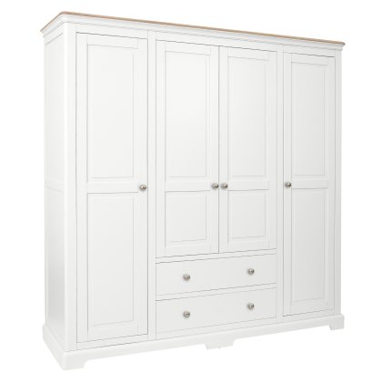 Linhay Quad Wardrobe - White Linhay Quad Wardrobe - White