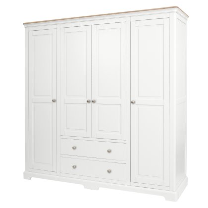 Linhay Quad Wardrobe - White Linhay Quad Wardrobe - White