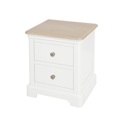 Linhay 2 Drawer Bedside - White Linhay 2 Drawer Bedside - White