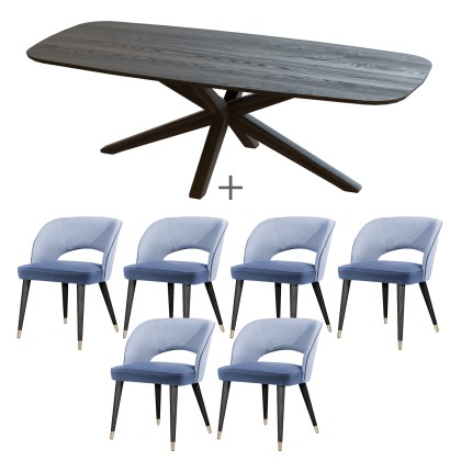Harbor Dining Table & 6 Spade Chairs Harbor Dining Table & 6 Spade Chairs