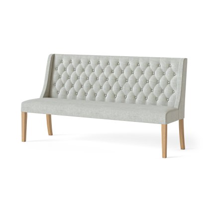 Belfort Button Back Dining Sofa - Beige Belfort Button Back Dining Sofa - Beige