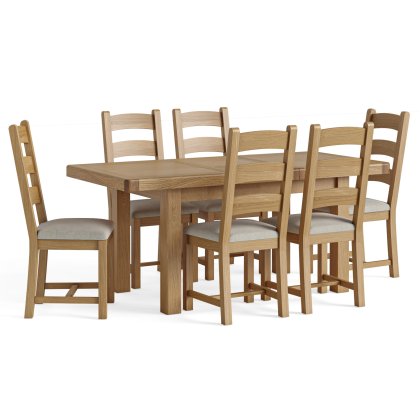 Belfort Small Extending Dining Table & 6 Chairs Belfort Small Extending Dining Table & 6 Chairs