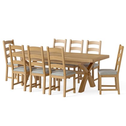Belfort Cross Leg Dining Table & 8 Chairs Belfort Cross Leg Dining Table & 8 Chairs