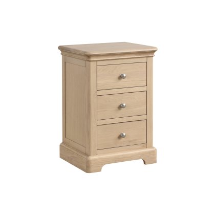 Linhay 3 Drawer Bedside - Oak Linhay 3 Drawer Bedside - Oak